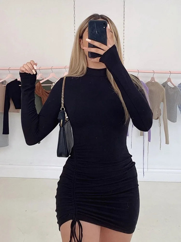 Bodycon Turtleneck Mini Jurk