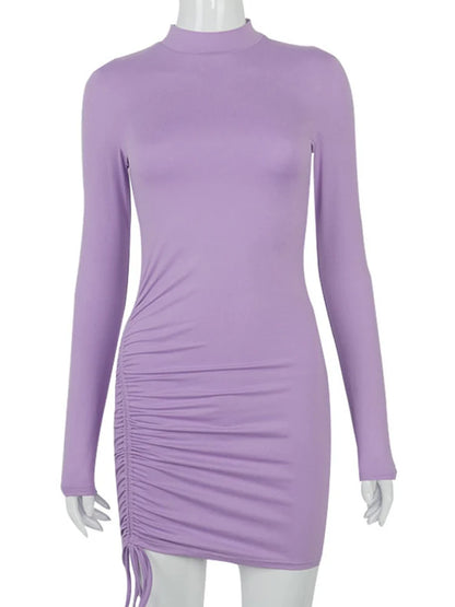 Bodycon Turtleneck Mini Jurk