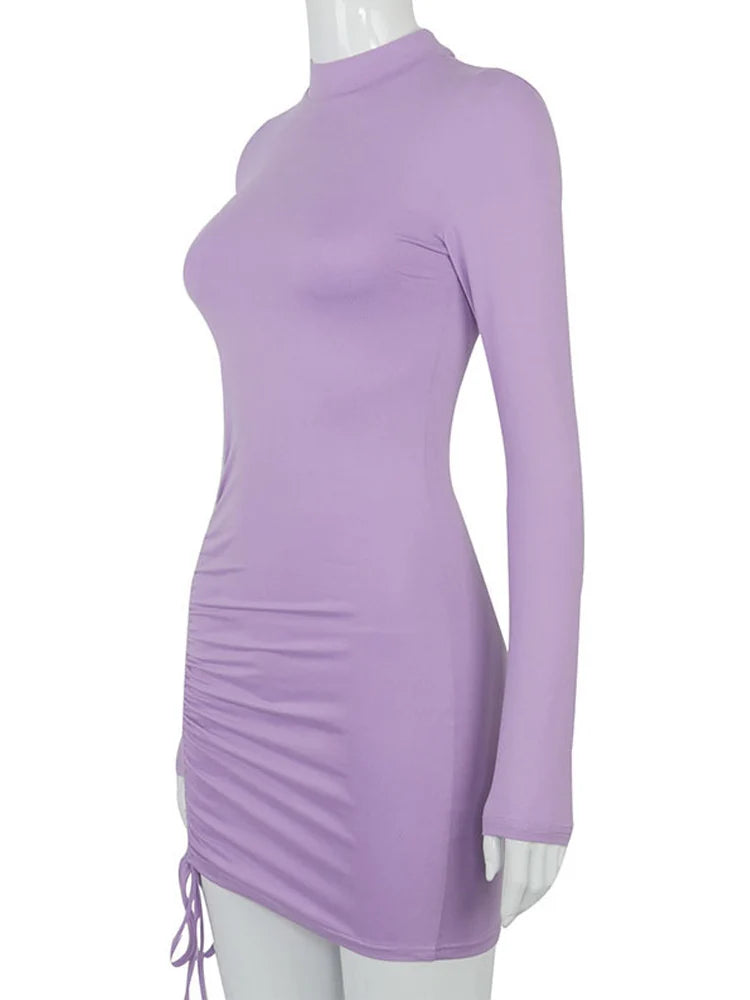 Bodycon Turtleneck Mini Jurk